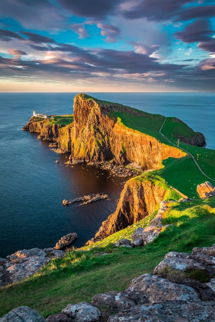 beautiful sunset at the neist point lighthouse sc 2023 11 27 05 25 25 utc